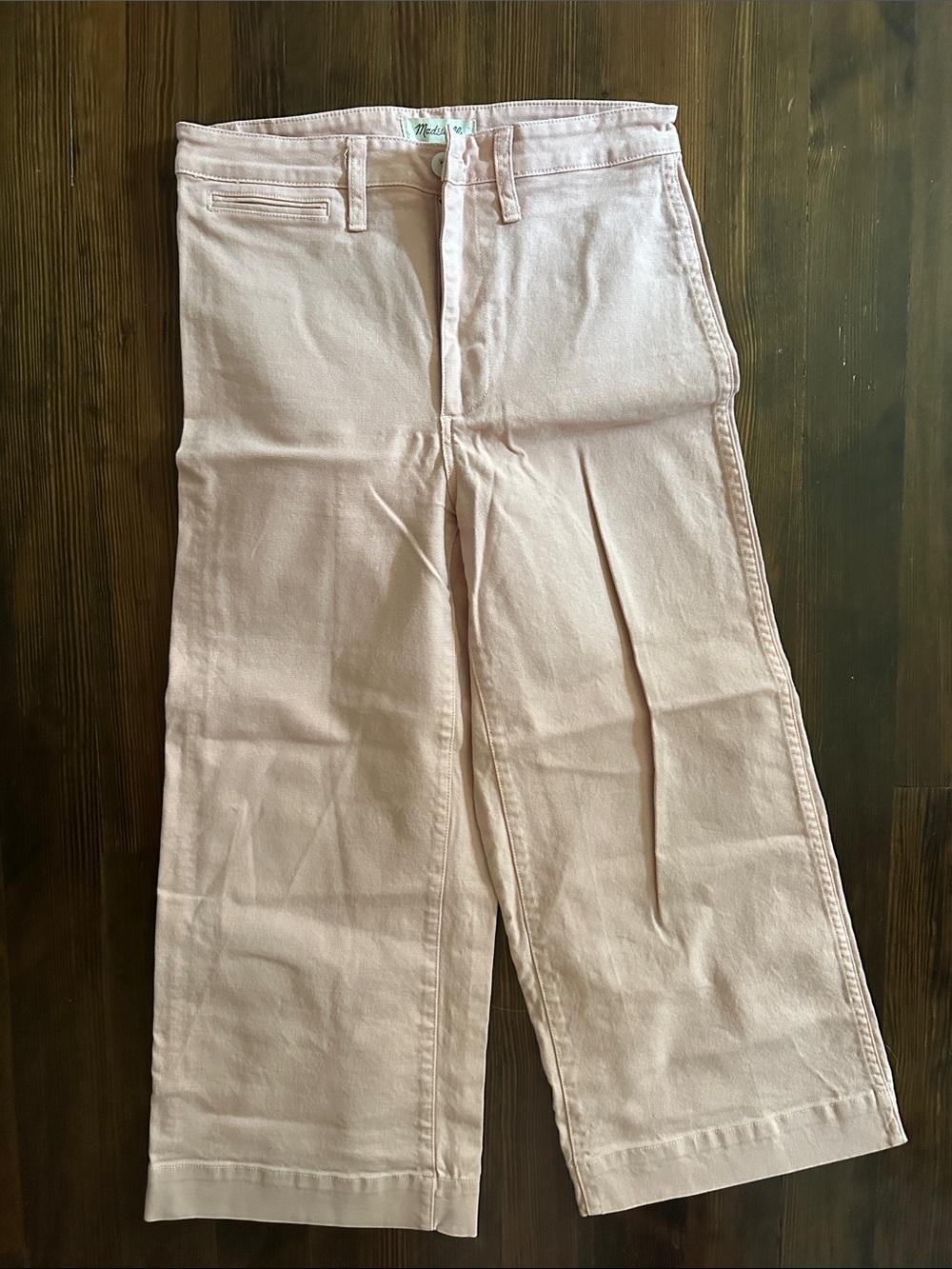 Madewell Wide Leg Pants in Light Pink